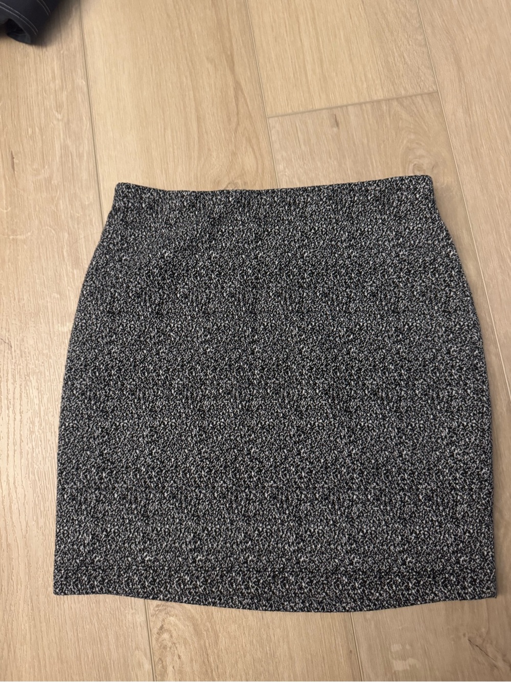 Express Black and White Tweed Mini Skirt